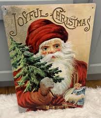Christmas 11x16 Vintage Looking Metal Decor | eBay
