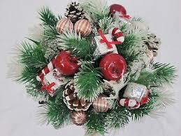 Vintage Christmas Wooden Sleigh Centerpiece Decoration | eBay