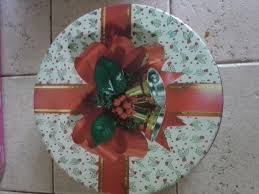 Decorative Metal Tin with Festive Holiday Bells and Ribbon ...