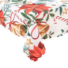 Christmas Bright Flower Bell Feast Polyester Tablecloth ...