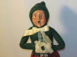 Byers Choice 1989 Traditional Blonde Woman with Red Plaid Skirt | eBay