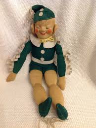 Seldom Seen VTG 1930s 15" Christmas Elf Doll from Krueger of NY Must See | eBay
