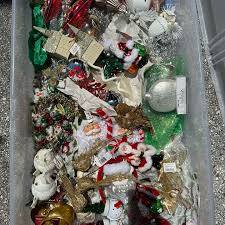 Big Lot Vintage Christmas Decorations Glass And Iron And ...