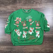 Variety Women's 90s Vintage Jingle Bells & Teddy Bears Ugly ...