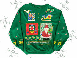 90s Vintage Ugly Christmas Sweatshirt Santa Graphic Holiday ...
