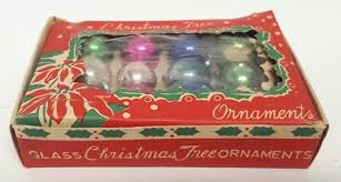12 Mercury Glass Mini Ball Ornaments 3/4" Christmas Tree Box ...