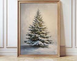 Vintage Christmas Tree Print. Christmas Printable Wall Art ...