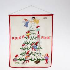 VERY RARE - Danish Vintage Embroidered Christmas Advent ...