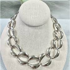 Jewelry | Vintage Chucky Sliver Tone Link Chain Necklace ...