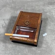 Vintage Wooden and Glass Ashtray Cigarette Box Dispenser Made in France - Etsy Australia