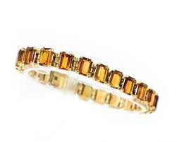 Sold at Auction: 1950's Yellow Gold Imperial Topaz Bracelet By H. Stern With Fitted Box