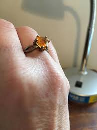 Orange Sapphire Ring - Etsy