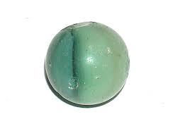 Vintage 5/8" Old Solid Green Marble with Pontil Mark ...