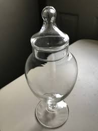 Vintage Glass Apothecary w Lid 10 inch tall | eBay