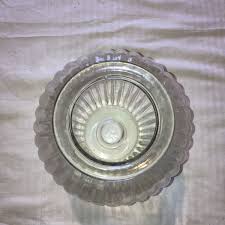 Clear Vintage Ribbed Glass Vase 10” | eBay