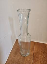 Vintage Clear Glass Vase 9" Tall #35 | eBay