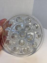 Flower Frog Glass Vintage Round Arrangement Tool 16 Holes ...