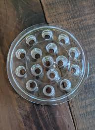 Vintage Clear Glass Flower Frog - Etsy