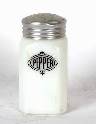 Lot - Two Pairs of Milk Glass Salt and Pepper Shakers