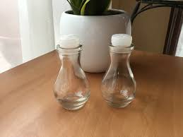 Vintage Salt and Pepper Shakers Clear Glass WINE BOTTLES - Etsy