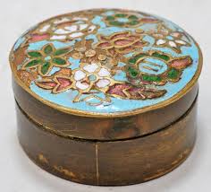 Antique Brass Small Round Pill Box Original Old Hand Crafted ...