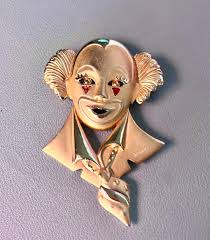 Vintage Goldtoned Circus Clown Brooch Broach Pin - Etsy