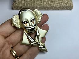 AJC Clown Brooch - Etsy