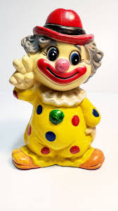 Vintage Plastic Clown Bank from HONG KONG 7-1/2" tall Excellent Conditon! | eBay