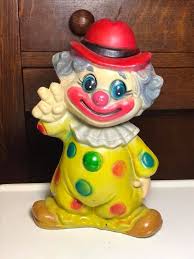 Vintage Plastic Clown Coin Bank | eBay