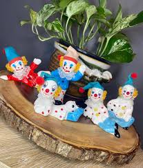 Vintage Clown Family Friendly Ceramic Handpainted Taiwan Quirky Decor 90s Decor Collectible, Hand Painted Ceramics, Rare Figurine Set Whimsy - Etsy