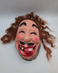 Vintage Halloween Clown Hobo Mask Plastic 60's Ben Cooper? Black Light | eBay