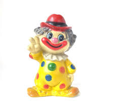 1970's Plastic Clown Coin Bank - Vintage Seventies Kitschy Cute Piggy Bank - Etsy