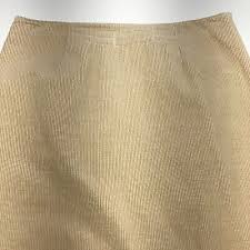 Mavi Skirt Womens Size 12 Tan Corduroy Straight 100% Cotton Side Zip Back Slit | eBay