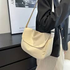 Solid Color Women Crossbody Bag Simple Ladies Shoulder Bag ...