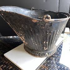 Vintage Antique Coal Scuttle Steel Bucket 18 or 16 Primitive ...