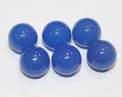 Blue Agate Half Drilled Round Sphere Balls 12mm (3 Pairs ...