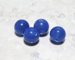 10mm Cornflower Blue Onyx Beads: Round Gemstone Balls (4pcs ...