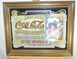 VINTAGE COCA COLA BAR MIRROR FRAMED IN WOOD | eBay