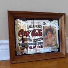Vintage Coca Cola Advertising Mirror/ Hand Painted in ...
