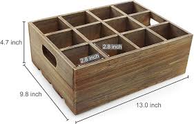 Rustic 12 Slot Beer Bottle Serving Crate with Carrying Handles – MyGift