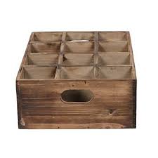 Farmhouse Wooden Storage Crate For Decoration 13 X 10 Inches Rustic Beer Holder | eBay