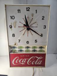 Vintage 1960's Coca Cola Coke Soda Wall Clock Drink Works No ...