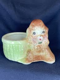 Vintage Mniature Cockerspaniel Ceramic Planter | eBay