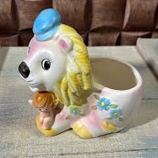 Vintage Napco Japan Ceramic Lion Planter with | Mercari