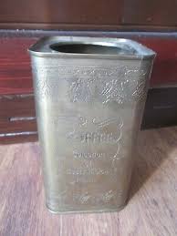 Vintage Brass Coffee Can 6 3/4" - Coffee Selection of Best Arabica Plants NO LID | eBay