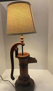 Water Well Hand Pump Lamp Vintage Red Rare Ranch Craft ...