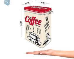 Nostalgic-art Retro Coffee Can, 1.3 L, "strong Coffee", Gift Idea ...