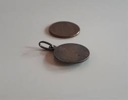 Antique Victorian Silver 900 Round Pendant With High Relief ...