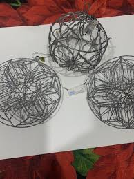 vintage large 3D metal wire ornaments | eBay