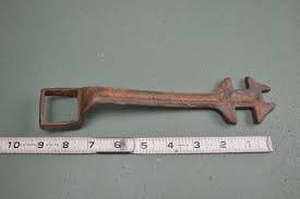 Vintage Axle Nut Wrench, Rusted Combination Farm Tool, Three ...